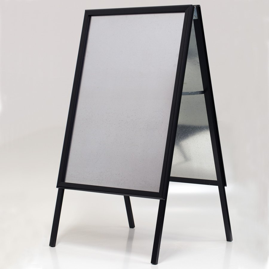 Gadeskilt, Alu-Line Standard, 32 mm, Sort, A1 - 59,4 x 84,1 cm