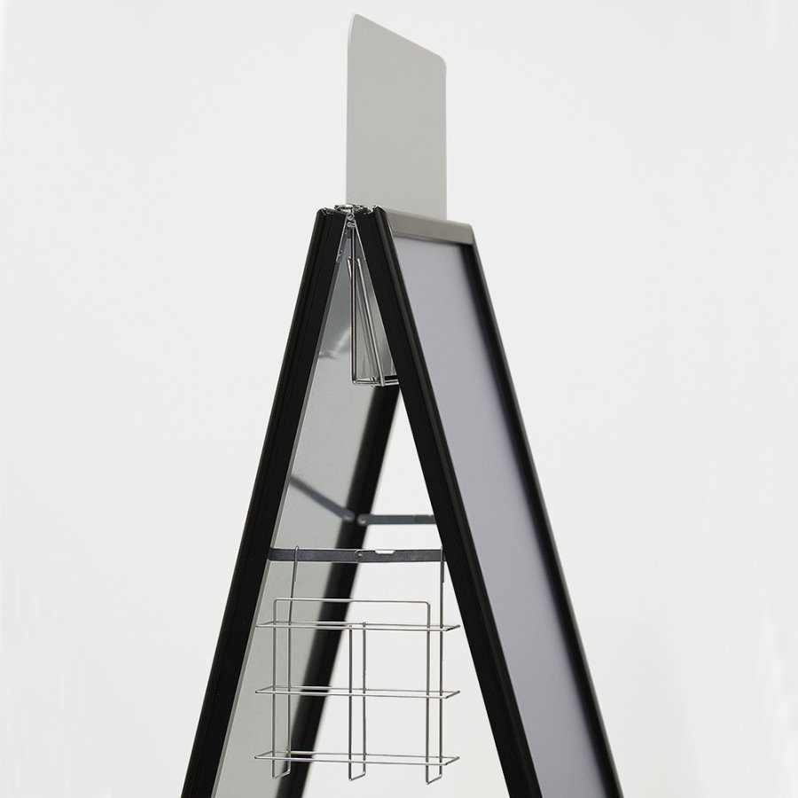 Gadeskilt, Alu-Line Standard, 32 mm, Sort, A1 - 59,4 x 84,1 cm