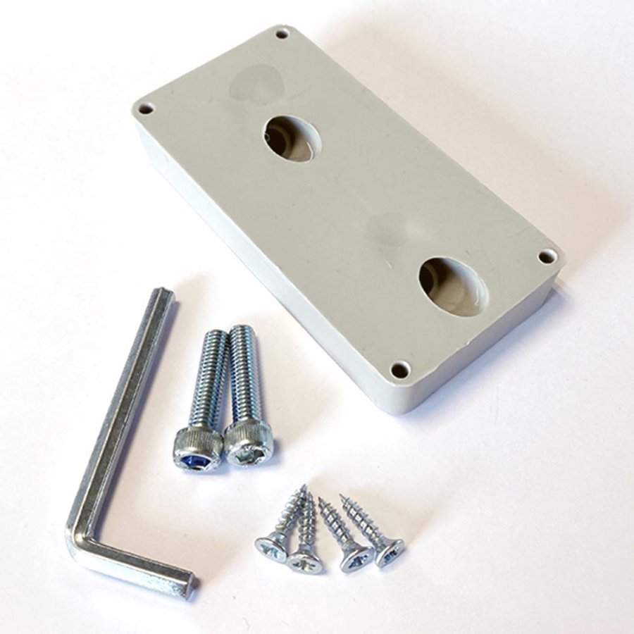 Beslag til Horisontal A4 brochureholder på Expo Brochure Stand - grå