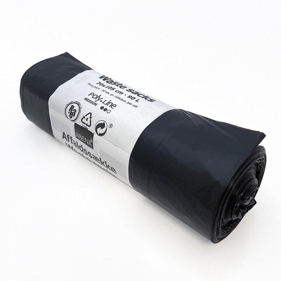 Plastiksække, rulle med 10 stk., til store affaldsbeholdere (art. 6750, 6755, 6756, 6751)
