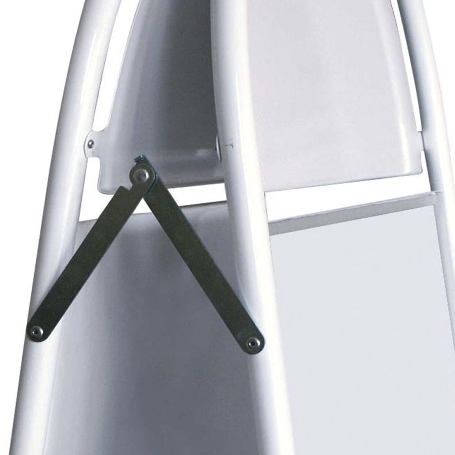 Expo Gotik Gadeskilt med logoplade - 70x100 cm - hvid