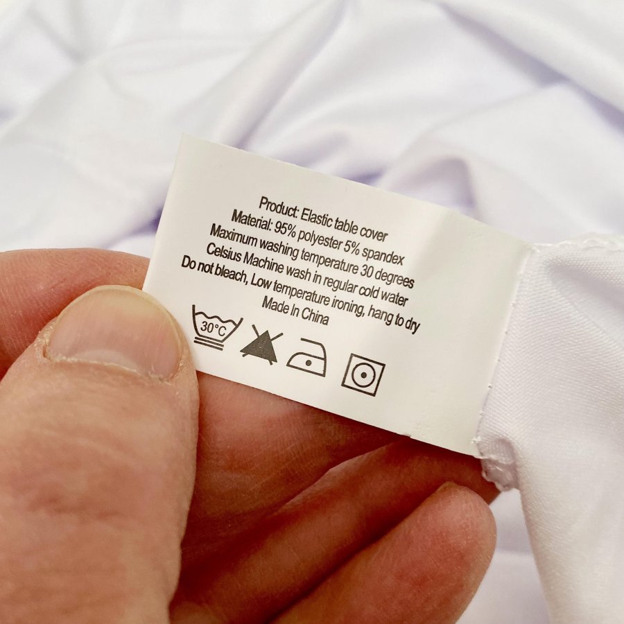 Elastisk Hvid Borddug til Events - Ø80cm