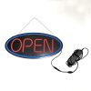 LED Open skilt med lys, sort skilt med r&oslash;d og bl&aring; neon #2