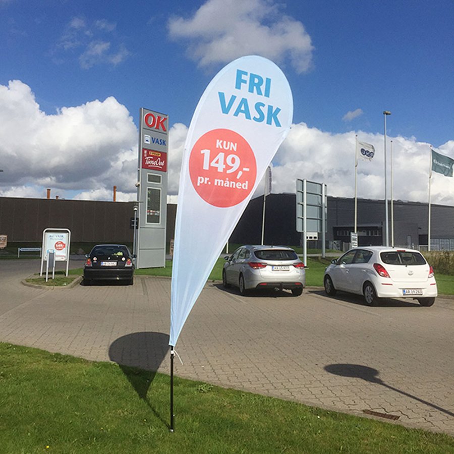 Beachflag, Outdoor Drop Flag, Medium stangsystem