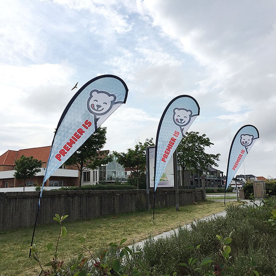 Beachflag, Outdoor Drop Flag, Medium stangsystem