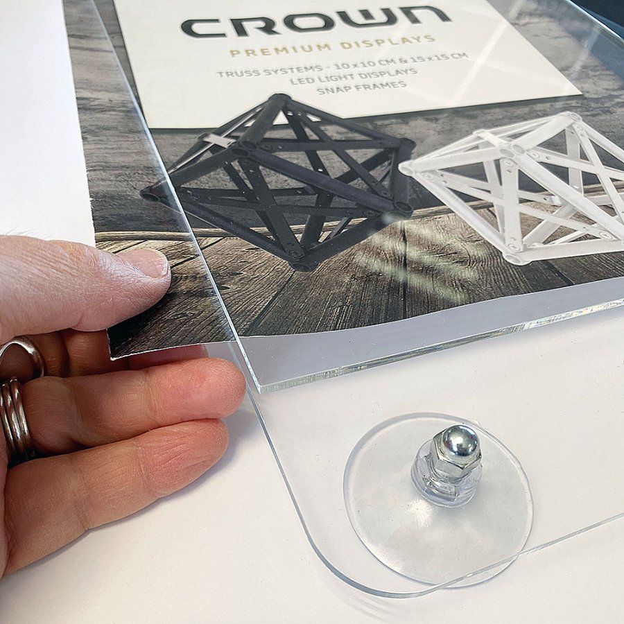 Window ramme med sugekop dobbeltsidet vertikal - A4