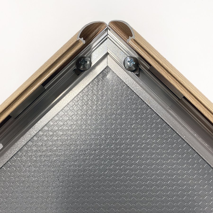 Alu Snap Ramme 25mm, A4 - Lys Tr&aelig; Finish