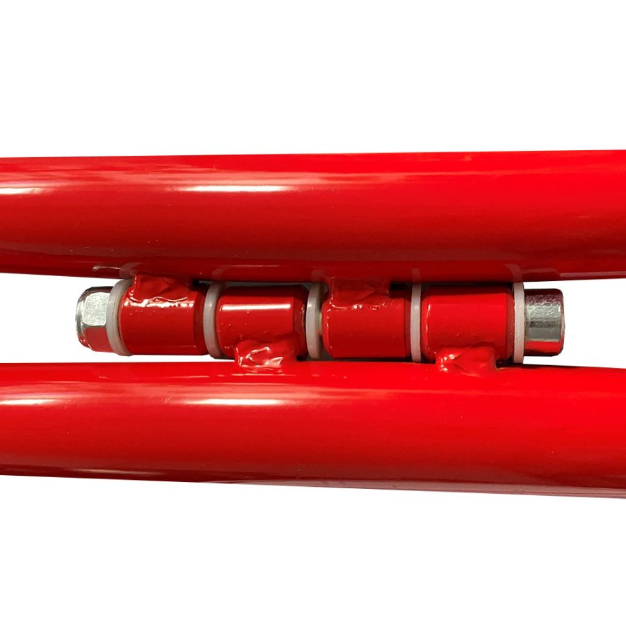 New Gotik Lux Gadeskilt med logoplade og hjul - A1 - r&oslash;d