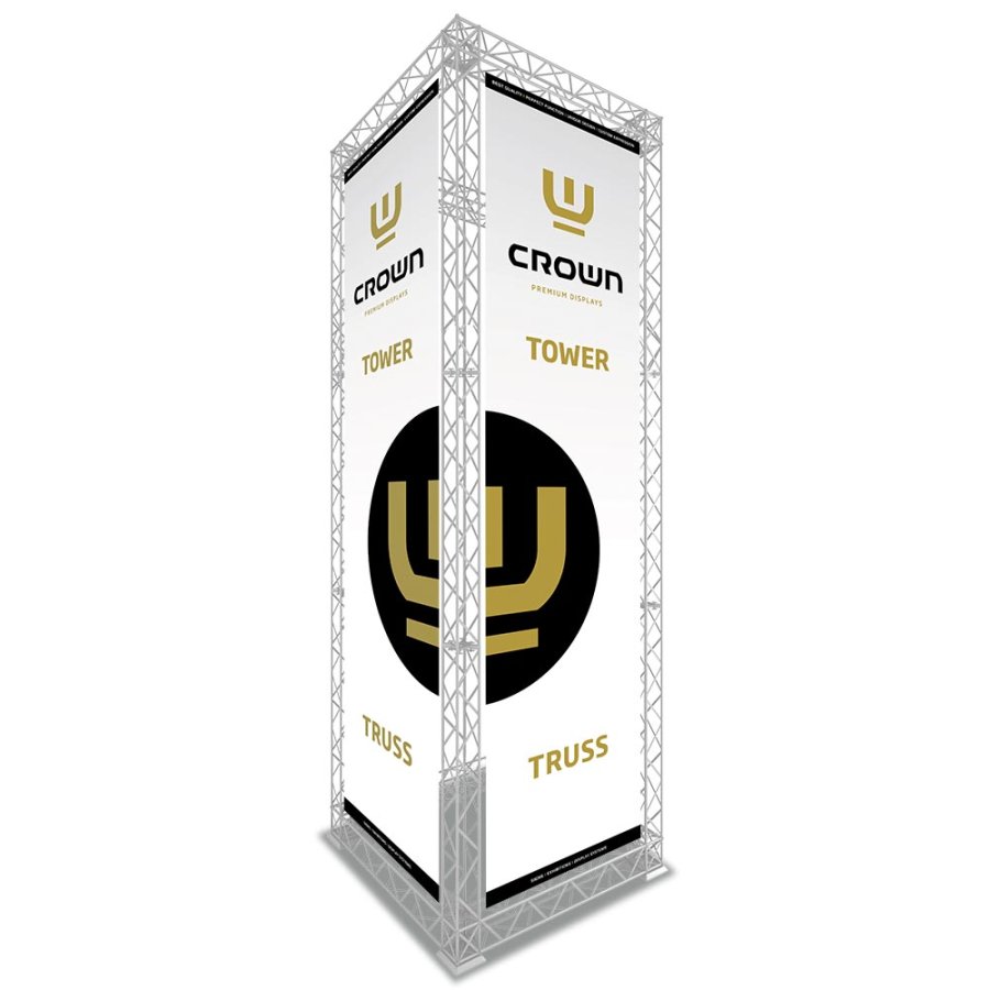 Crown Truss 10x10, Bottom Clip - Hvid