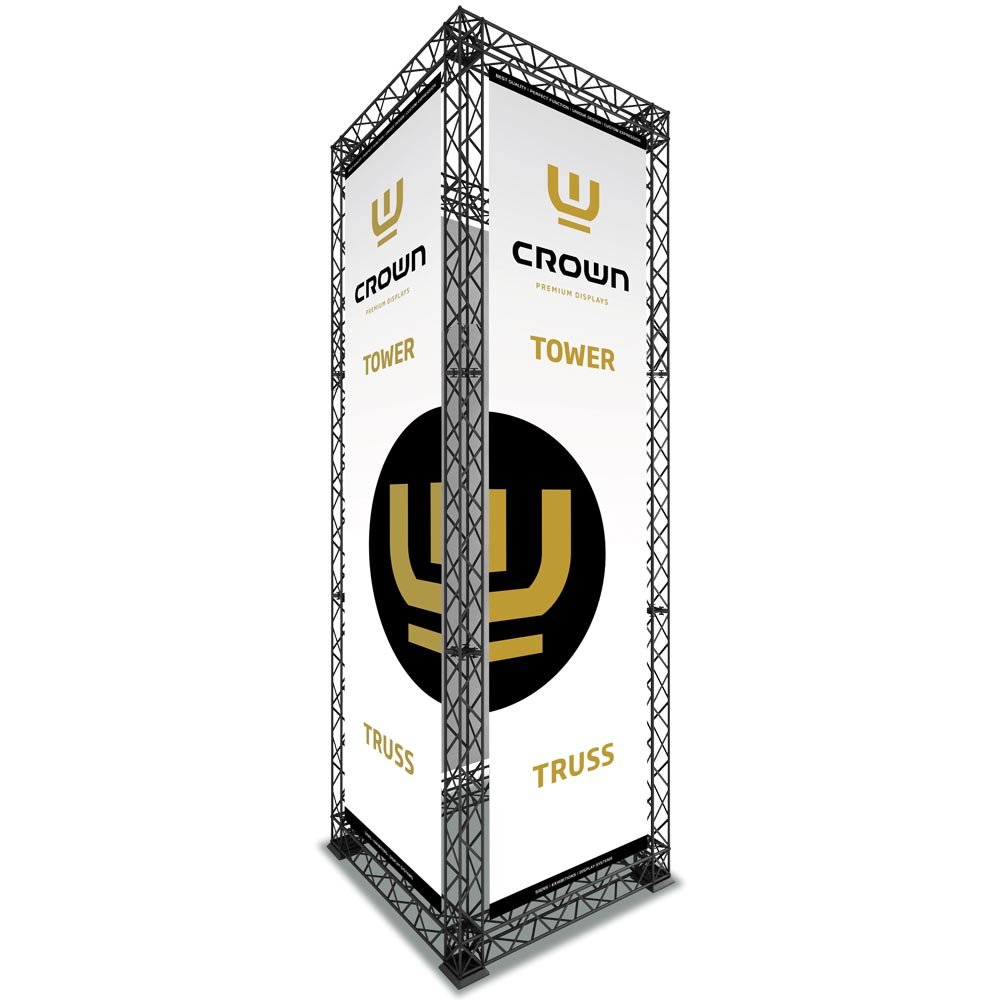 Crown Truss 10 tårn - sort | Displaylager.dk