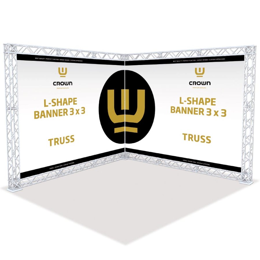 CROWN TRUSS 10, L-Form, Hvid, 300 x 300 cm