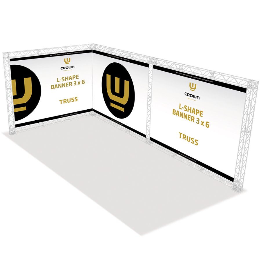 CROWN TRUSS 10, L-Form, Hvid, 300 x 600 cm