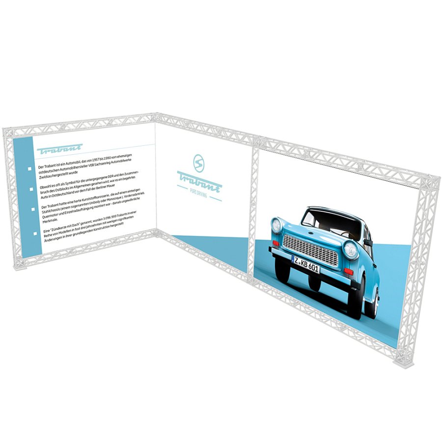 CROWN TRUSS 10, L-Form, Hvid, 300 x 600 cm