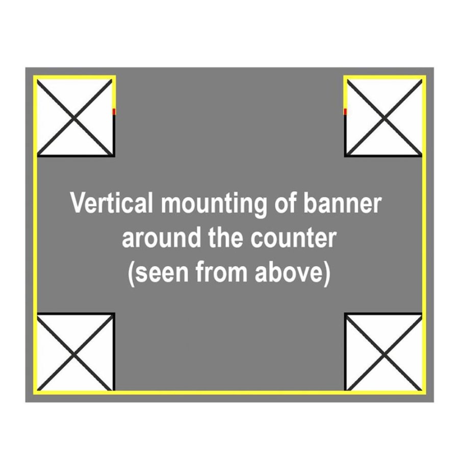 Crown Truss Counter - Rectangle 95x65cm - White