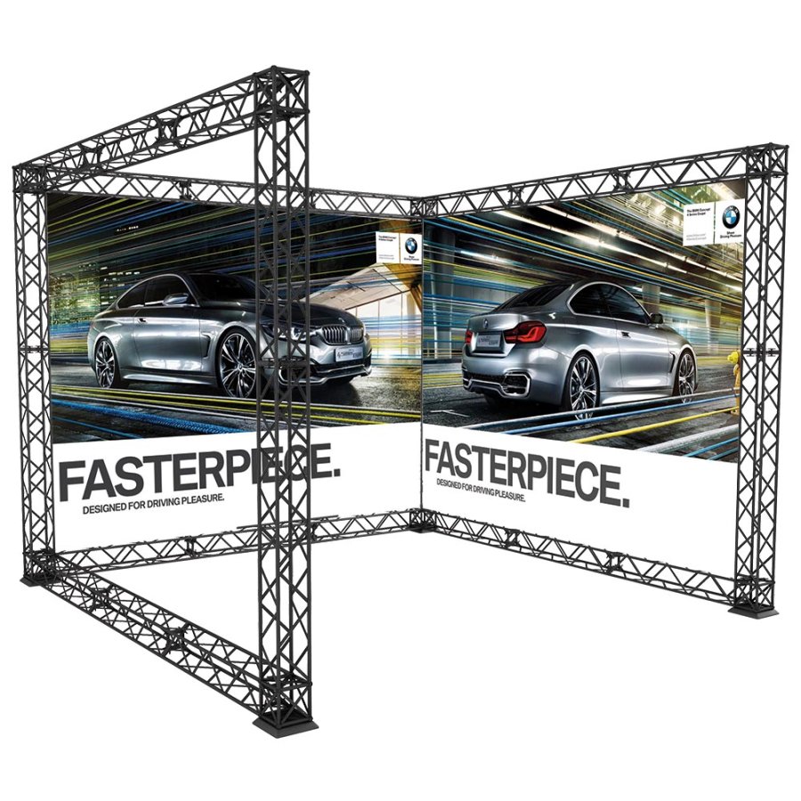 CROWN TRUSS 15 U-shape wall 3 x 3 m, 300 x 300 cm