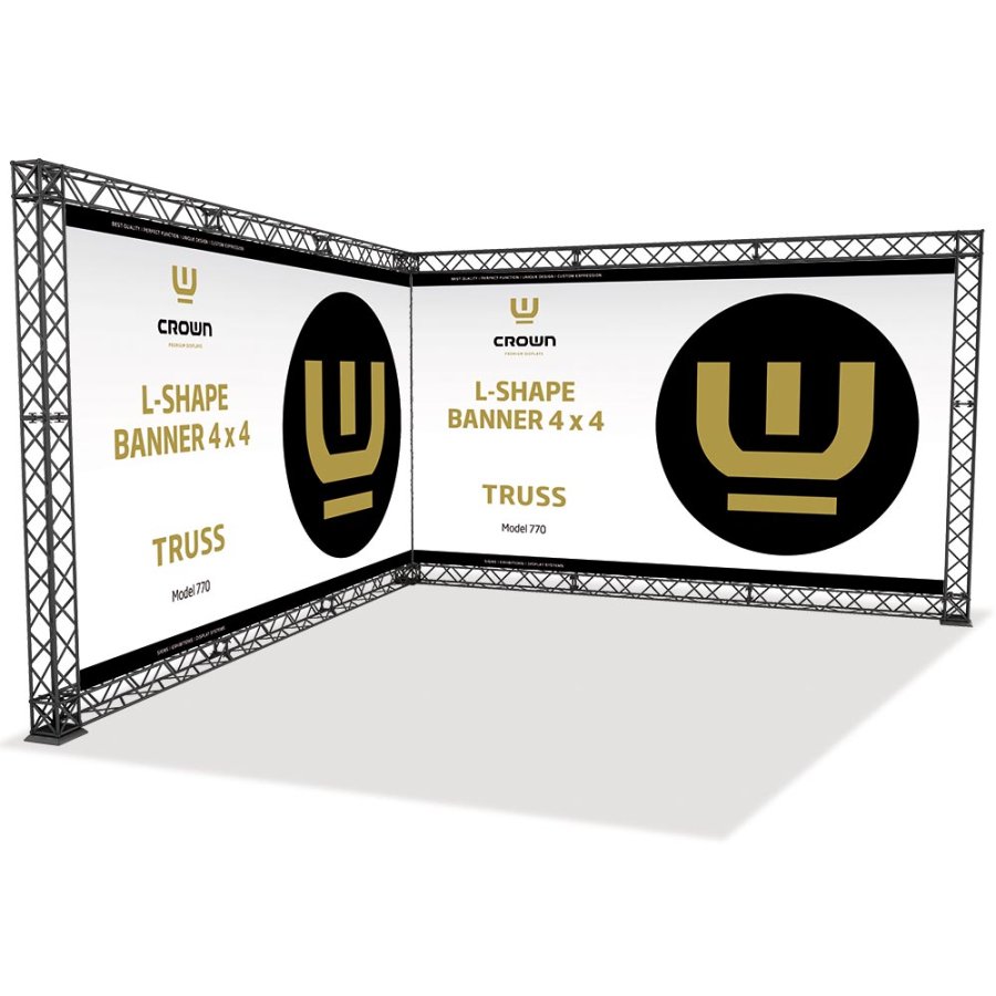 CROWN TRUSS 15 L-shape wall 3 x 3 m, 400 x 400 cm