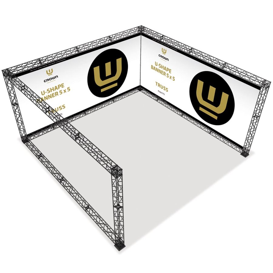 CROWN TRUSS 15 U-shape wall 3 x 3 m, 500 x 500 cm