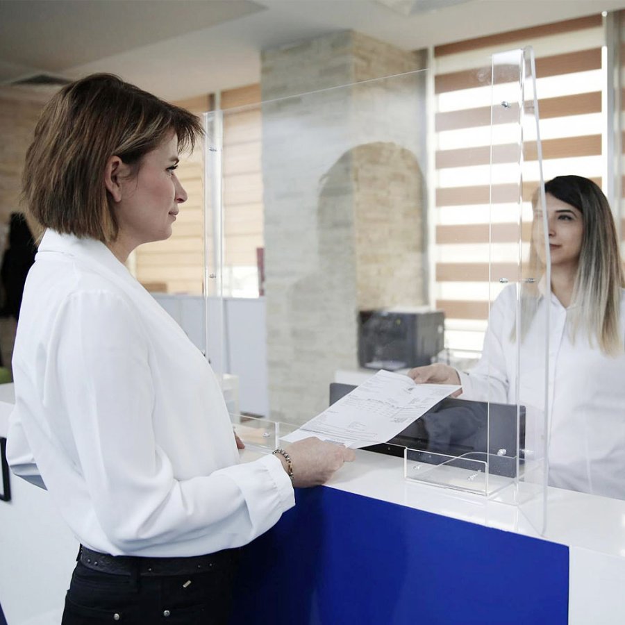 Hygiejnesk&aelig;rm til bord, 90 x 65 cm