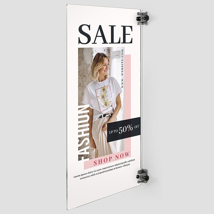 Universal Clamp Kit, 2 stk pladeholdere til v&aelig;g og loft