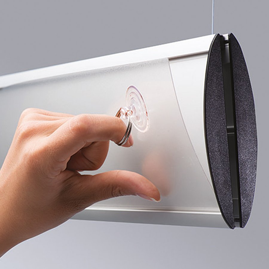 Dobbeltsidet nedh&aelig;ngsskilt, 2 lag - 50x14.8 cm