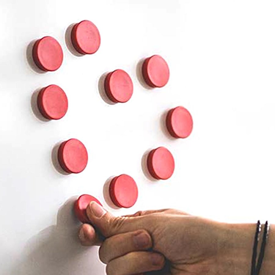 Magneter til whiteboards og st&aring;ltavler, 8 stk. i forskellige farver