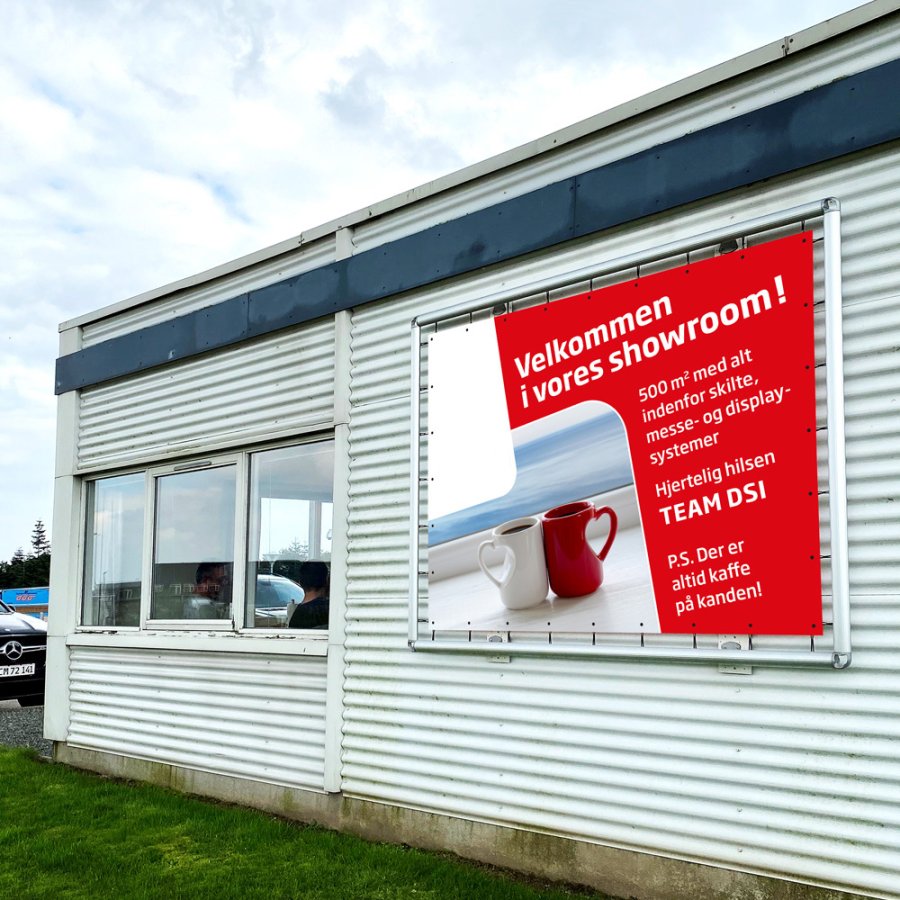 Omni Banner Ramme, 150x150cm. Inkl. krog m/elastik. Ekskl. eyelets