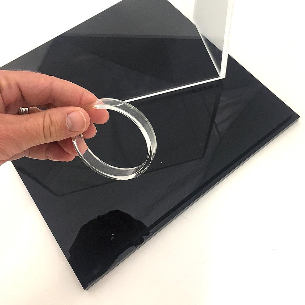 Showcase Square - Sort Bund - 30.5 cm | Displaylager.dk
