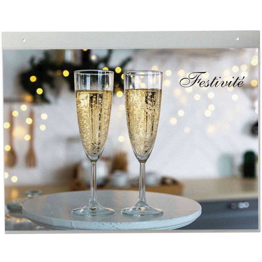 Akryl plakatoph&aelig;ng med huller, horisontal, A3