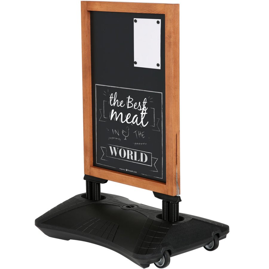 Wooden Wind-Sign Waterbase gadeskilt med st&aring;ltavler, 59 x 78 cm