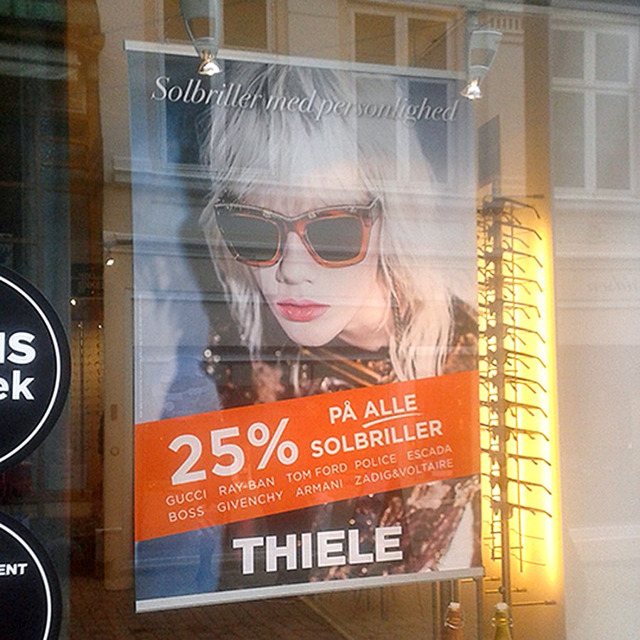 Plakatoph&aelig;ng, Profile Double, 20 mm aluminiumsprofil, 85 cm