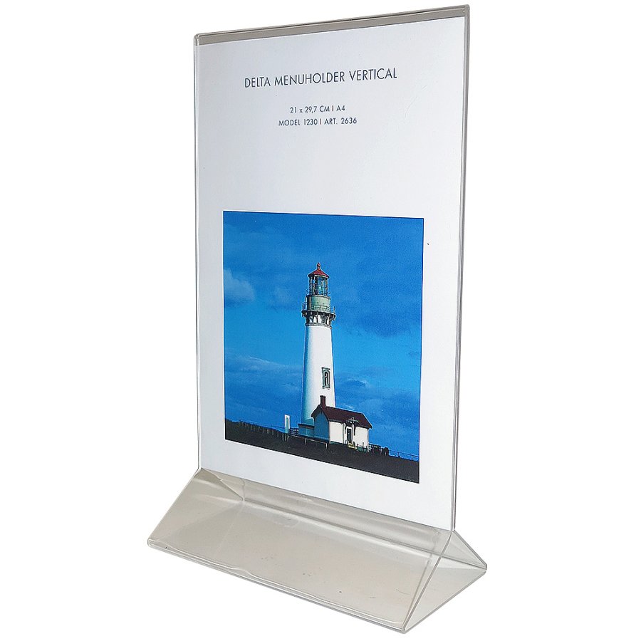 Delta Menukortholder vertikal - A4 - 21x29.7 cm