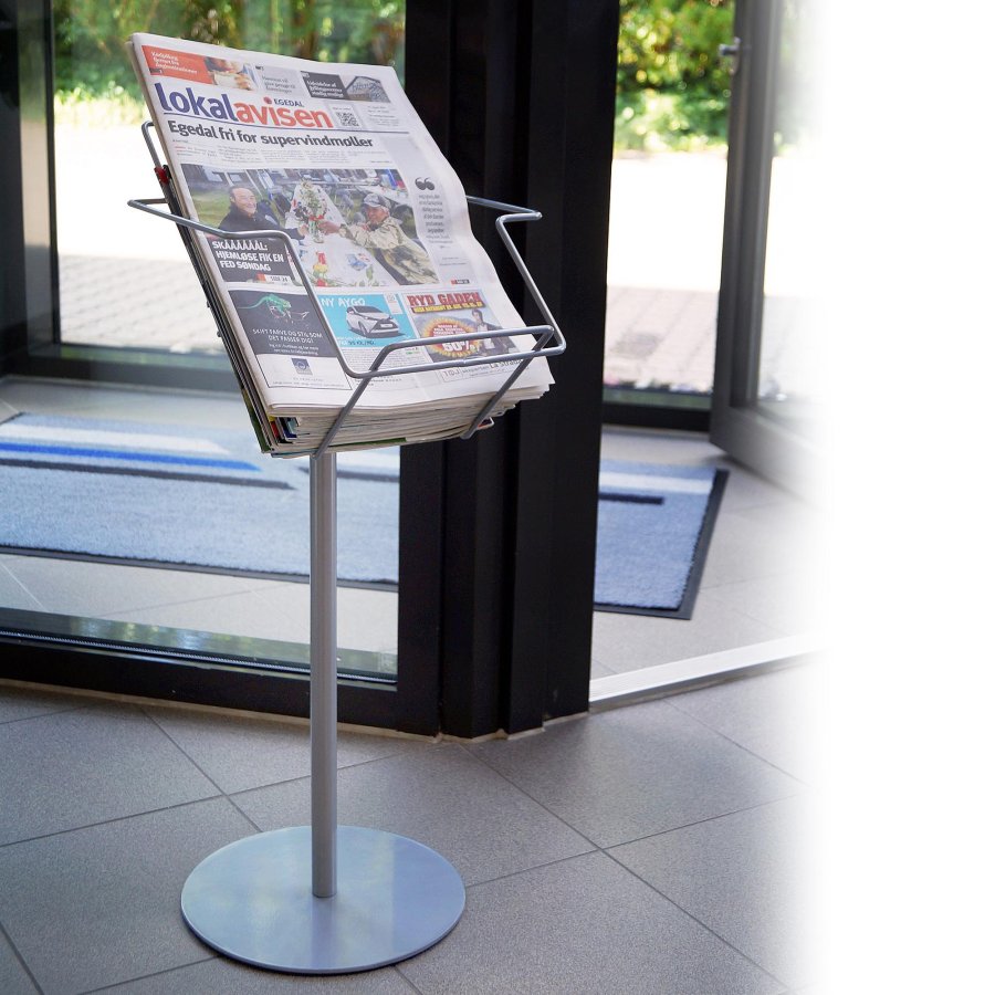 Wire Brochurestander - Tabloid - 28.5x40 cm - s&oslash;lv