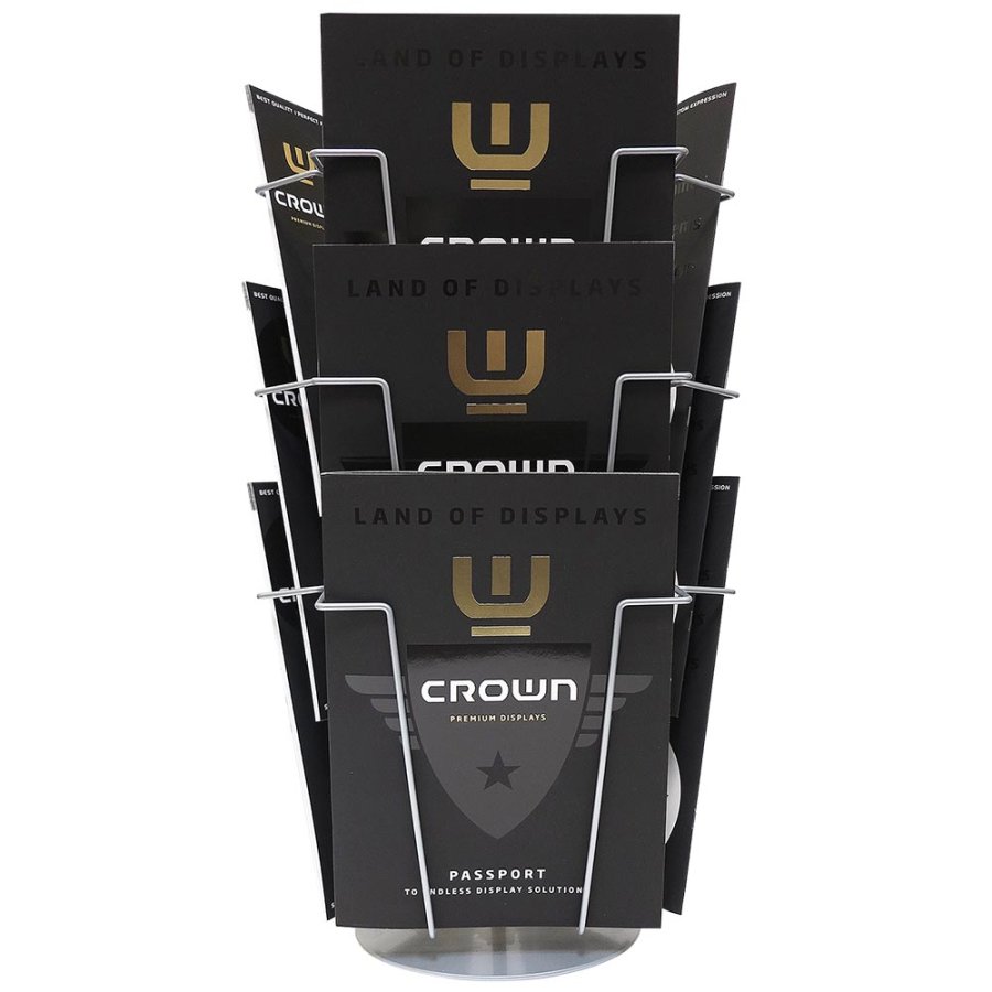 Brochurecarousel til bord - 9xA4 - 21x29.7 cm