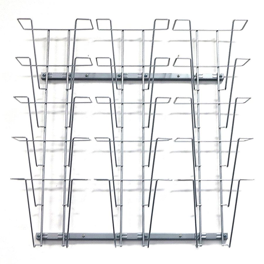 Brochureholder i tr&aring;d til v&aelig;g - 15xA4 - 21x29.7 cm