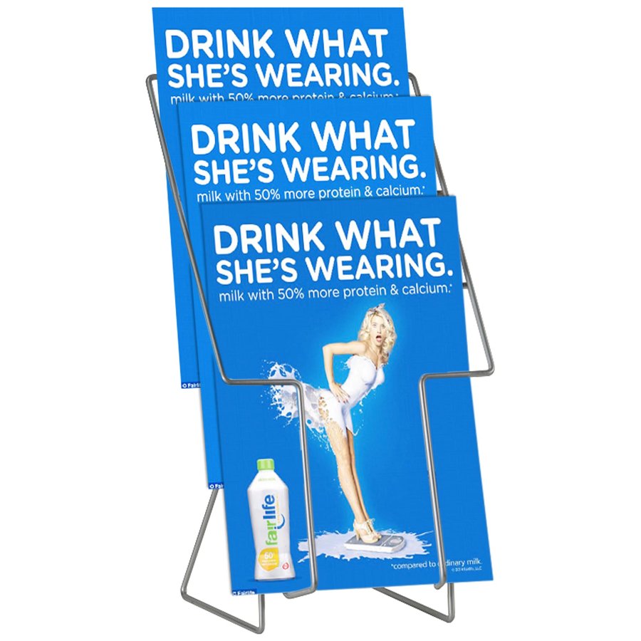 Quick Brochurestander i tr&aring;d - 3xA4 - 21x29.7 cm