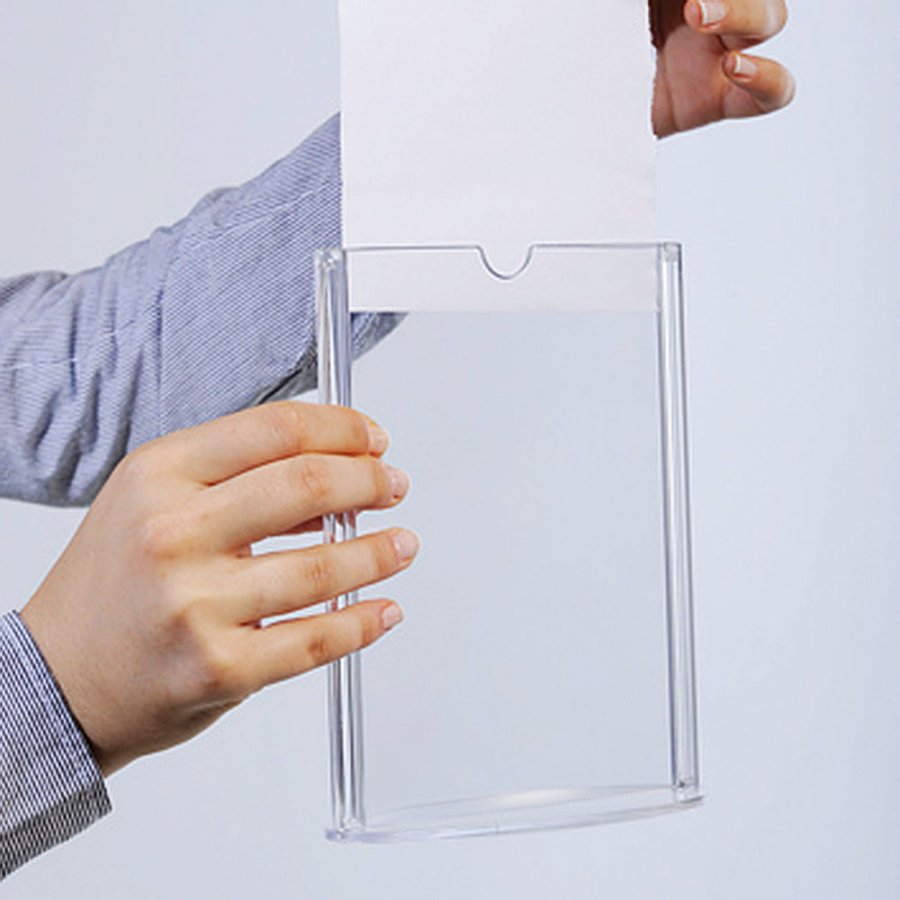 Oval Menukortholder vertikal - A4 - 21x29.7 cm