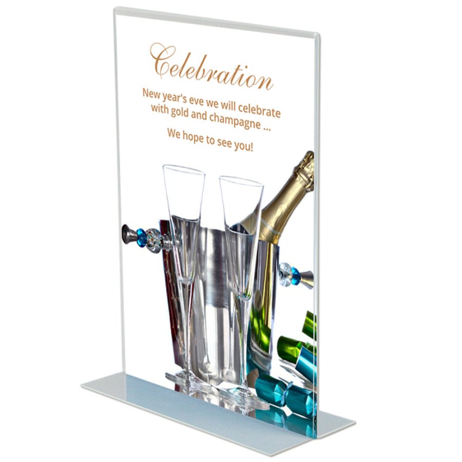 T - Menukortholder vertikal - A7 - 7.4x10.5 cm