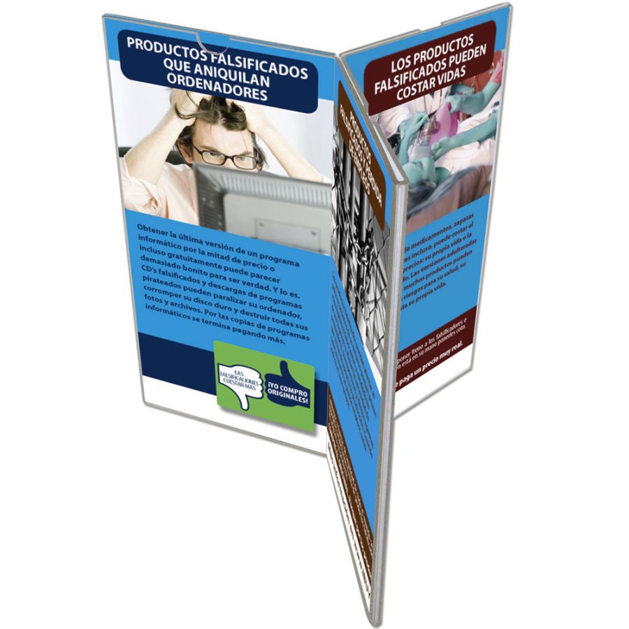 Cross Menukortholder vertikal, x3 - 6 x M65