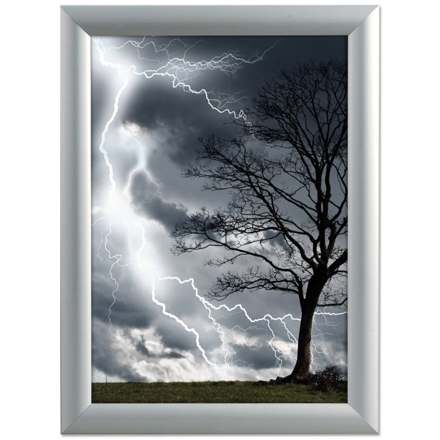 Watersafe Klikramme med 25mm aluminium profil, s&oslash;lv - A2