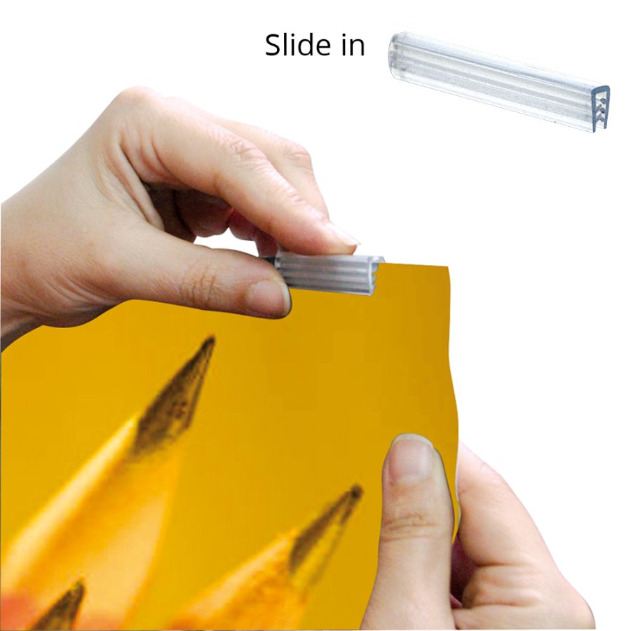 Plakatoph&aelig;ng, Profile Double, 20 mm aluminiumsprofil, 70 cm