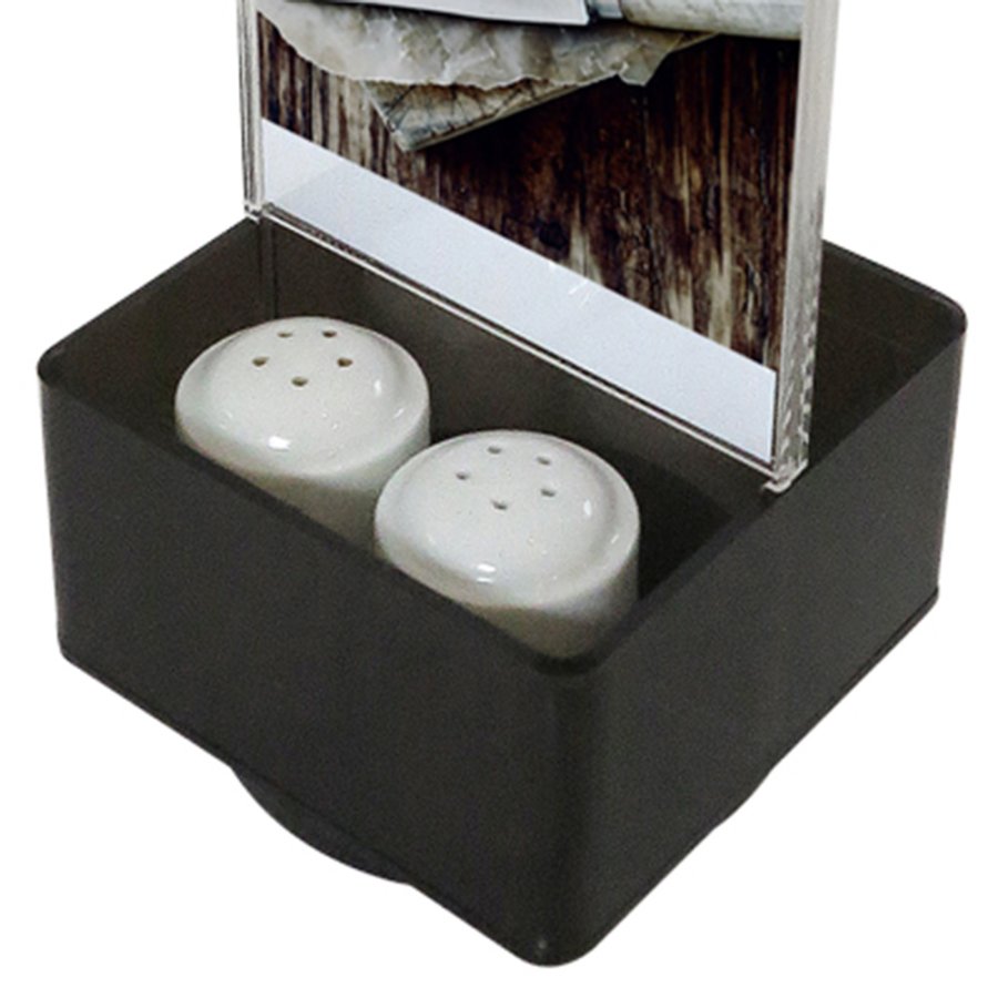 Menukortholder Salt & Pepper, akryl, 2 x M65, Sort