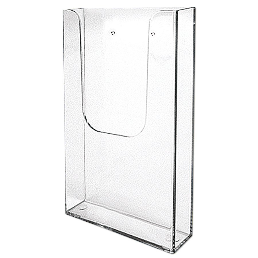 Akryl Brochureholder til v&aelig;g - vertikal - Flyer - M65 - 9.9x21 cm