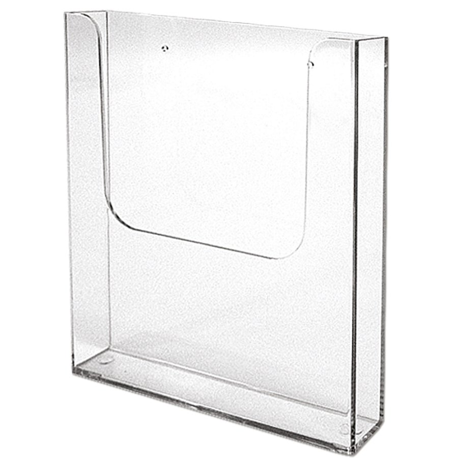 Akryl Brochureholder til v&aelig;g - vertikal - A4 - 21x29.7 cm