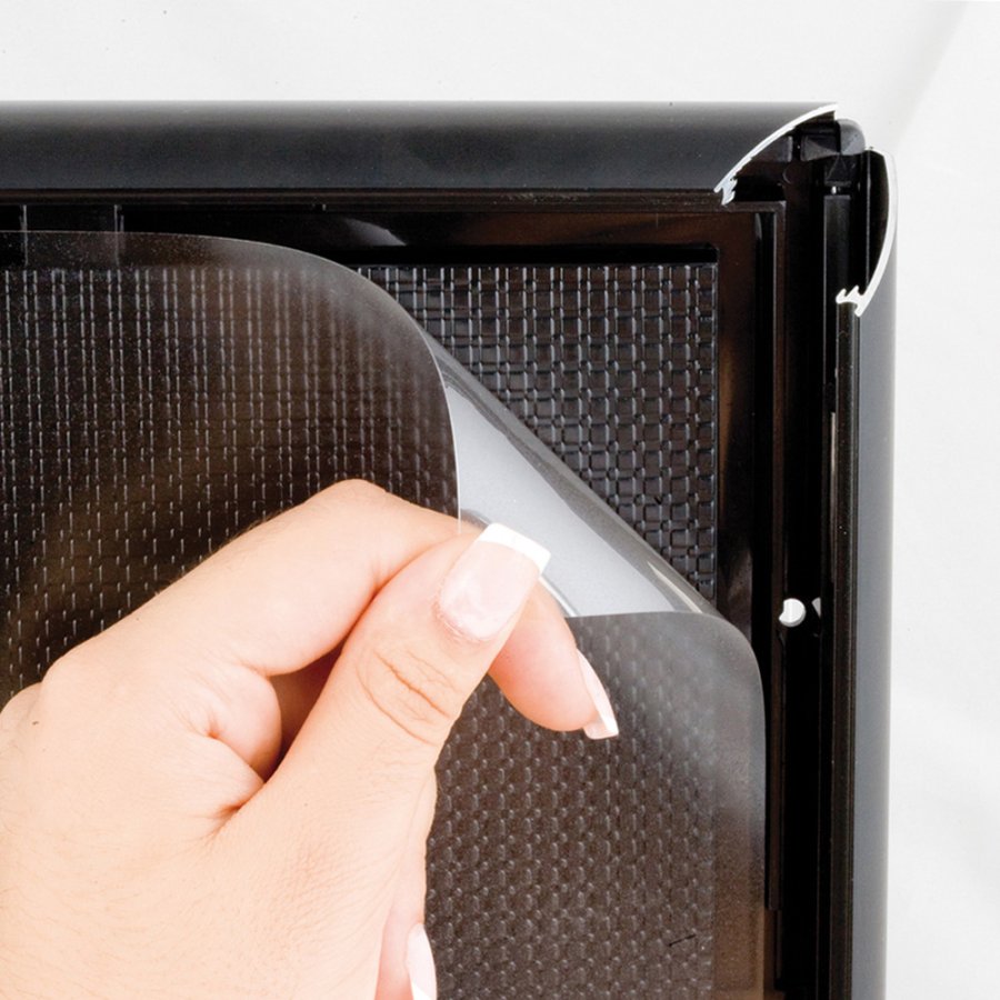 Klikramme, Opti, 25 mm aluminiumprofil, s&oslash;lv, A4 - 21 x 29,7 cm