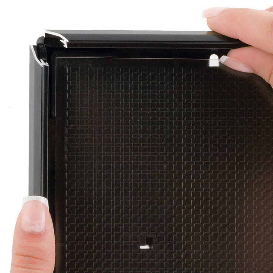 Opti Klikramme med 14mm aluminium profil, s&oslash;lv - A5