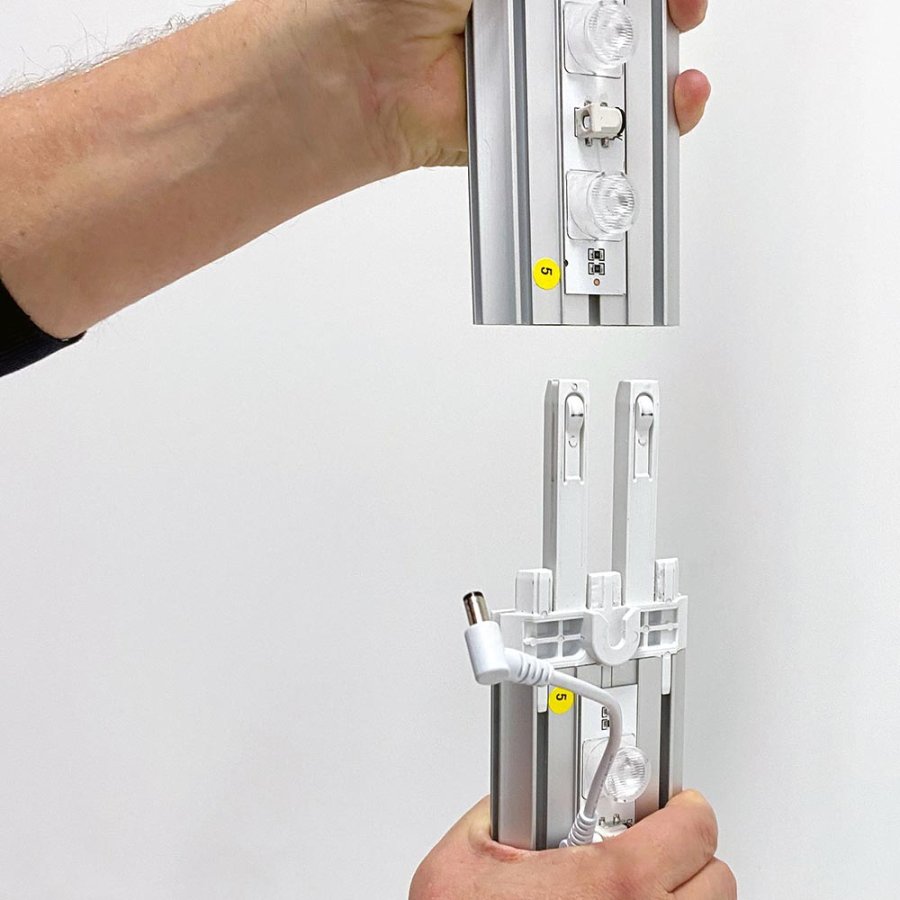 LED-TEX Lightbox stand dobbeltsidet, 100x250cm