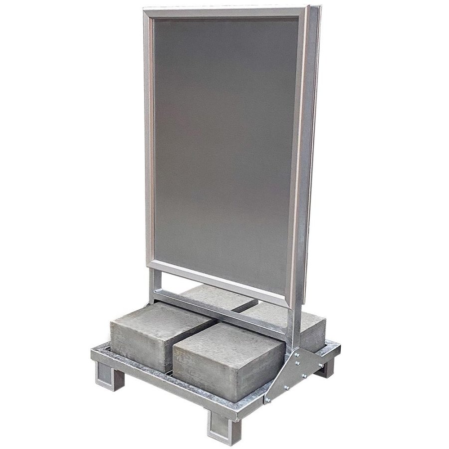 Heavy Outdoor Betonstander Gadeskilt - 70 x 100 cm