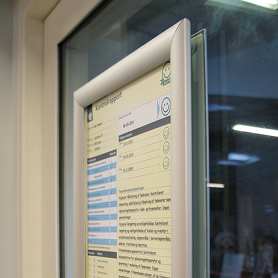 Window Alu Klikramme dobbeltsidet - 25 mm - A4 - s&oslash;lv