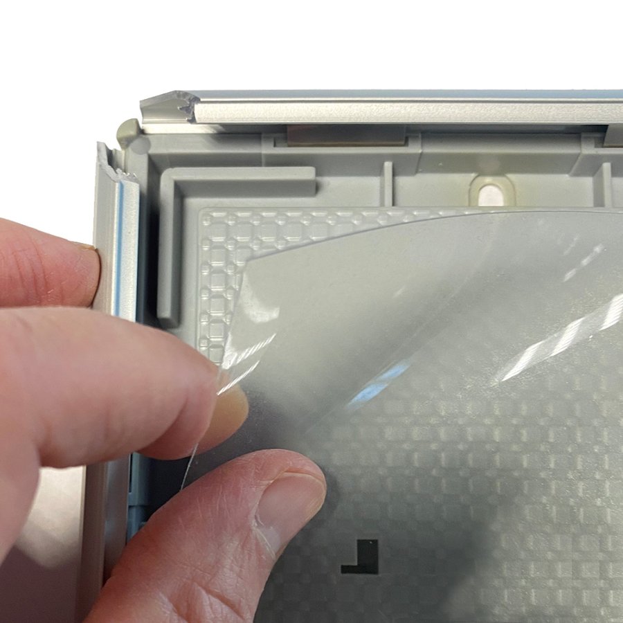 Opti Klikramme med 14mm aluminium profil, s&oslash;lv - A6