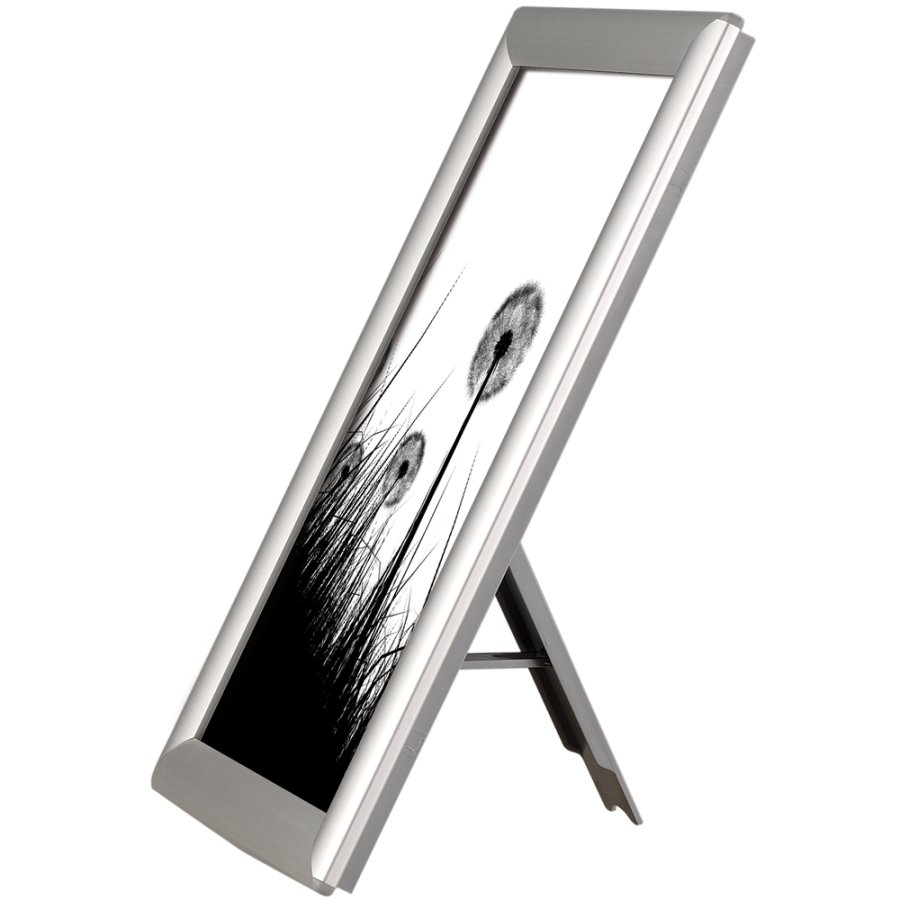 Photo Klikramme med 25mm aluminium profil, s&oslash;lv - A4